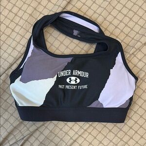 Under Armour Black and White Performance Sports Bra